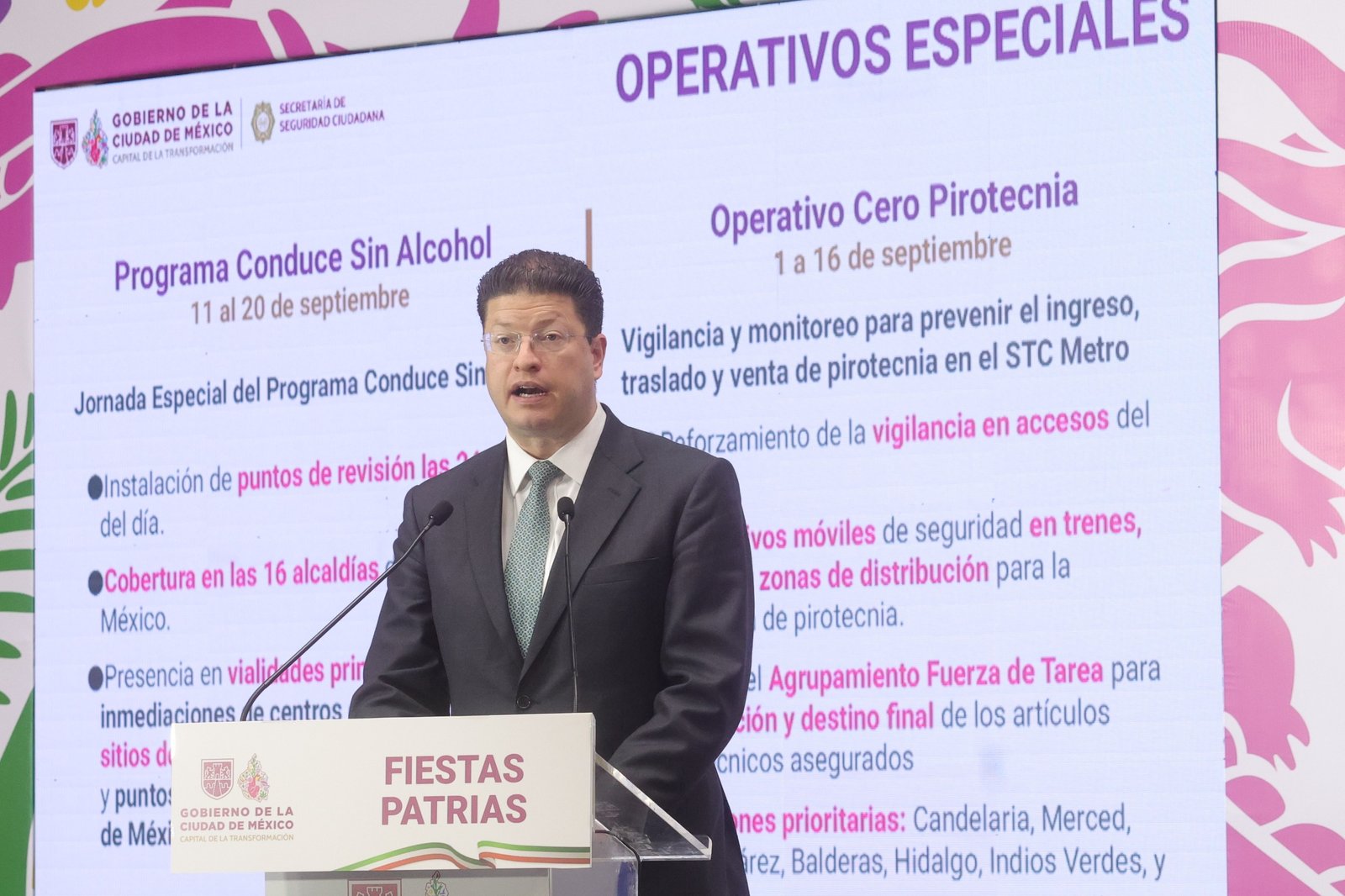 Despliegan más de 13 mil policías en CDMX por las Fiestas Patrias