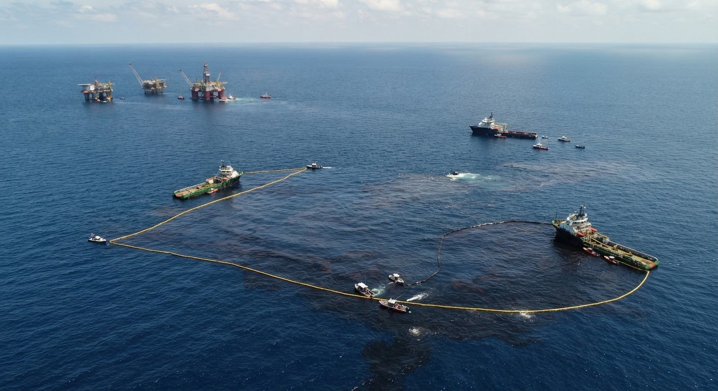 Fuga de crudo en el Golfo: Pemex promete reparar ducto en días, pero aún no revela cuánto petróleo se derramó