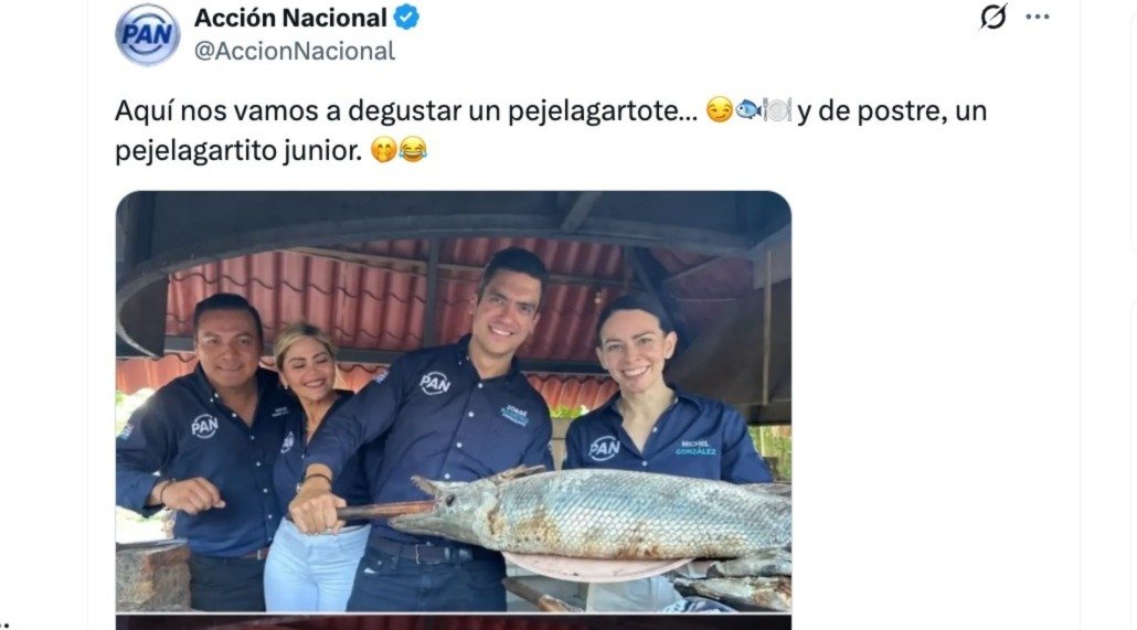 “Pejelagartote” y “pejelagartito”: la burla del PAN contra AMLO y Andy
